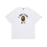 T-shirt BAPE Multicolor Ape Head White