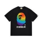 T-shirt BAPE Rainbow Ape Head Black