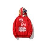 Hoodie BAPE Shark Camo OVO Red - Image 2