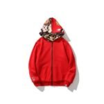 Hoodie BAPE Shark Camo OVO Red - Image 4