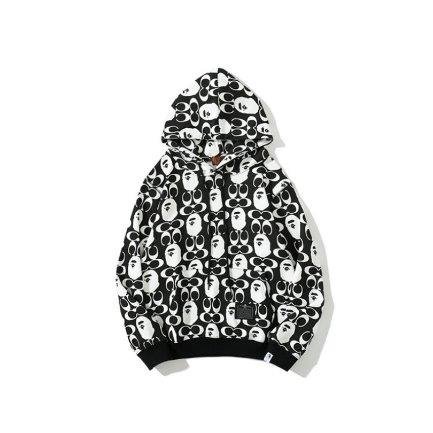 IMG17627 Hoodie BAPE All Over Print Black - Image 1