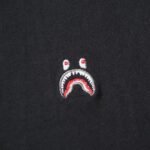 T-shirt BAPE Shark Embroidery Black - Image 2
