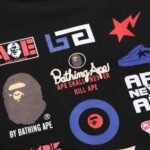 T-shirt BAPE Multi-Logo Black - Image 5