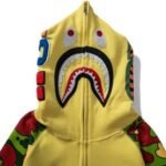 Hoodie Yellow Shark Camo Bape Full-Zip - Image 5