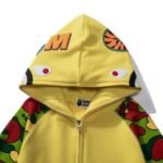 Hoodie Yellow Shark Camo Bape Full-Zip - Image 8