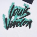 T-shirt Louis Vuitton Blue Graffiti White Logo - Image 4