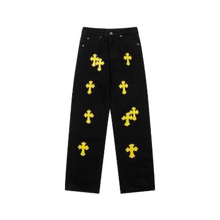 IMG17764 Jeans Chrome Hearts Yellow Crosses - Image 1