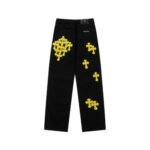 Jeans Chrome Hearts Yellow Crosses - Image 2