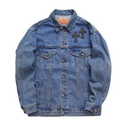 Denim Jacket Chrome Hearts Cross Patch