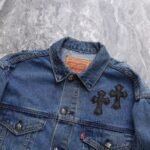 Denim Jacket Chrome Hearts Cross Patch - Image 10