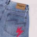Jeans Denim Lightning Bolt Print - Image 8