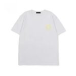 T-shirt Chrome Hearts Yellow Horseshoe White Logo