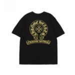 T-shirt Chrome Hearts Yellow Horseshoe Black Logo - Image 2