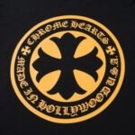 T-shirt Chrome Hearts Black Yellow Logo - Image 5