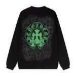 Sweatshirt Chrome Hearts Neon Green Crosses Black - Image 2