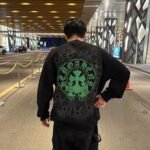 Sweatshirt Chrome Hearts Neon Green Crosses Black - Image 12