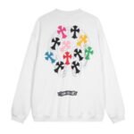 Sweatshirt Chrome Hearts Multicolor Crosses White - Image 2