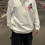 Sweatshirt Chrome Hearts Multicolor Crosses White - Image 10