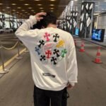 Sweatshirt Chrome Hearts Multicolor Crosses White - Image 12