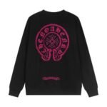 Sweatshirt Chrome Hearts Pink Horseshoe Black - Image 2