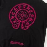 Sweatshirt Chrome Hearts Pink Horseshoe Black - Image 7