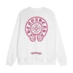 Sweatshirt Chrome Hearts Pink Horseshoe White - Image 2
