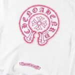 Sweatshirt Chrome Hearts Pink Horseshoe White - Image 7