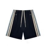 Shorts Gucci GG Stripe Trim Black