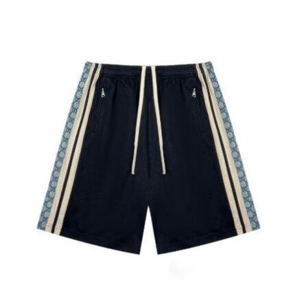 Shorts Gucci GG Stripe Trim Black