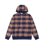 Hoodie Gucci Monogram Brown Blue