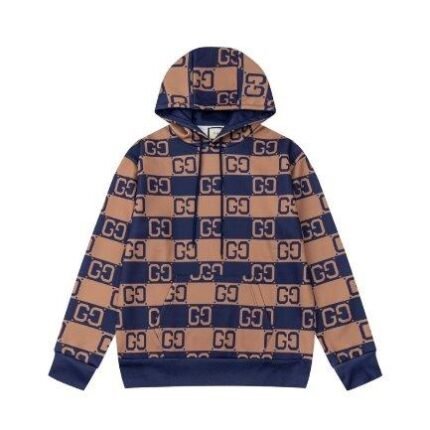 Hoodie Gucci Monogram Brown Blue