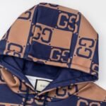 Hoodie Gucci Monogram Brown Blue - Image 4