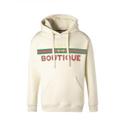 Hoodie Gucci Boutique Logo White