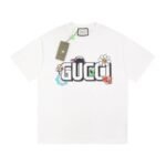 Gucci Graphic T-shirt with Cartoon White Logo