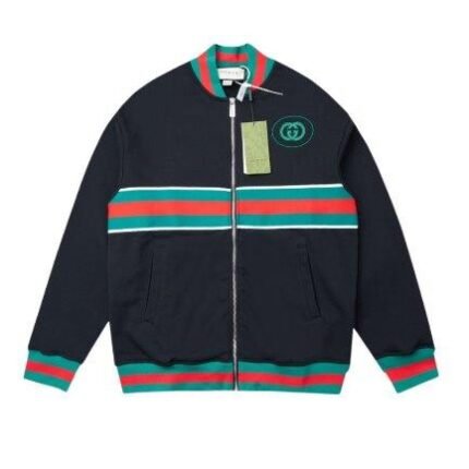 Gucci Jacket Full Zip GG Monogram Track Black