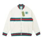 Gucci Jacket Full Zip GG Monogram Track White
