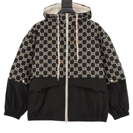 IMG18161 Jacket Gucci Monogram Hooded Black - Image 1