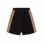 Shorts Gucci Monogram Stripe Black
