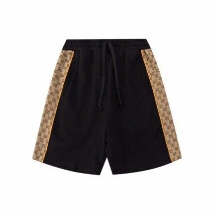 Shorts Gucci Monogram Stripe Black