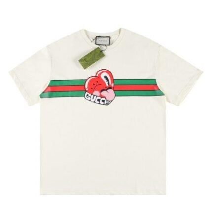 T-shirt Gucci Heart Logo White