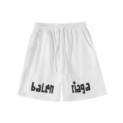 Shorts Balenciaga Balen Ciaga Print White