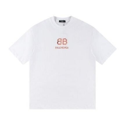 T-shirt Balenciaga BB Gothic Print White