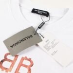 T-shirt Balenciaga BB Gothic Print White - Image 7