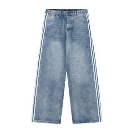 Jeans Balenciaga Striped Blue Denim