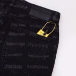 Jeans Balenciaga Signature Print Black - Image 5