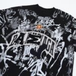 T-shirt Balenciaga Graffiti Black Oversized - Image 4
