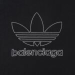 T-shirt Balenciaga x Adidas Trefoil Logo Black - Image 4