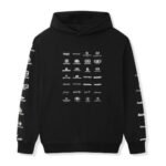 Balenciaga Multi-Logo Print Hoodie Black