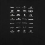 Balenciaga Multi-Logo Print Hoodie Black - Image 5