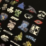 T-shirt Off-White Multi Logo Graphic Black Oversized - Image 4